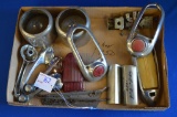 Group Of 1950 Chevrolet Parts: Tail Light Parts/lenses, Door Handles & Wind