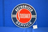 Authorized Studebaker Service - Porcelain Sign, Single Sided 11 1/4