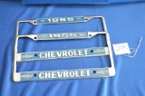 Pair Of 1955 Chevrolet License Plate Holders