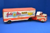 Marx Gold Star Transfer Company Tin Toy Truck And Trailer