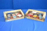 2 Sets Of 1/43 Scale Die Cast Cars - Pontiac And Cadillac