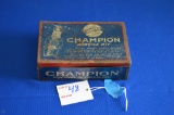 Tin Champion Spark Plug Container