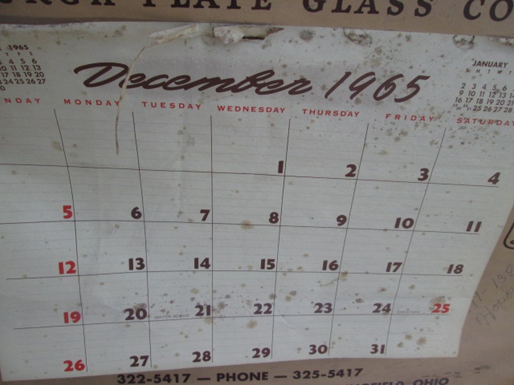 1965 Pin-up Ditzler Advertising Calendar 45