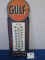 Gulf & Gulfpride Oil Metal Thermometer 15.5