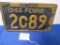 1944 Pennsylvania License Plate