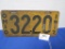 1917 Ohio License Plate