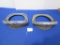 1955-56-57 Pair Tri-5 Headlight Bezels