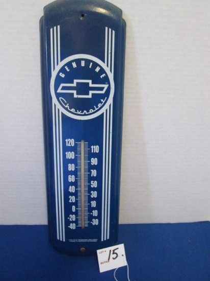 Genuine Chevrolet Metal Thermometer 17.25" X 5"