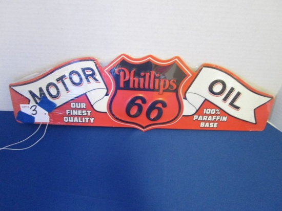 New Phillips 66 Motor Oil Metal Sign 20" X 6"