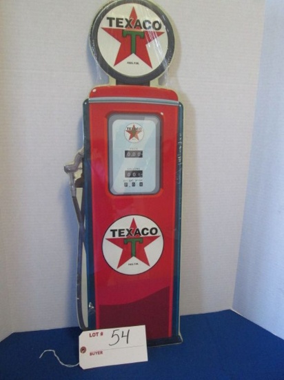 Texaco Metal Gas Pump Sign 32" X 10.5"
