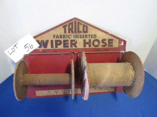 Vintage Trico Wiper Hose Metal Retail Display 15" Long, 11.5" Tall