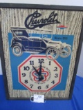 Wood Chevrolet Bicentennial Clock 16.5