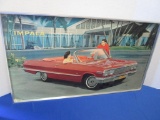 1963 Vintage Framed Impala Convertible Cardboard Dealer Display Sign 32