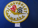 Chevrolet Corvette Porcelain Sign 11.75