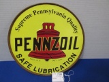 Pennzoil Safe Lubrication Metal Sign 12