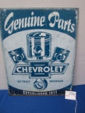 Genuine Parts Chevrolet Detroit Michigan Metal Sign 12.5