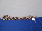 Metal Chevrolet Script Sign 24