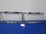 Pair 1961 Chevrolet License Plate Frames