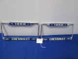 Pair 1962 Chevrolet License Plate Frames New