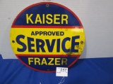 Kaiser Frazer Approved Service Porcelain Sign 11.75