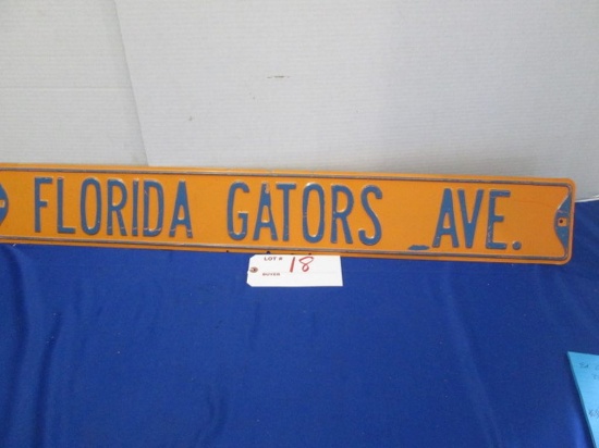 Florida Gators Ave Metal Sign 42" X 6"
