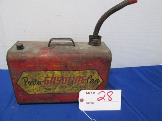 Edward Can Company Chicago Porta-gasoline-can 2.5 Us Gallons 13"