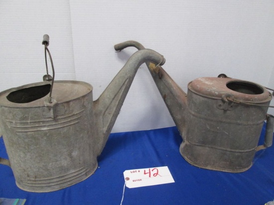 Pair Old Watering Cans