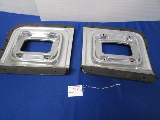 Pair 1956 Replated Parking Light Surrounds