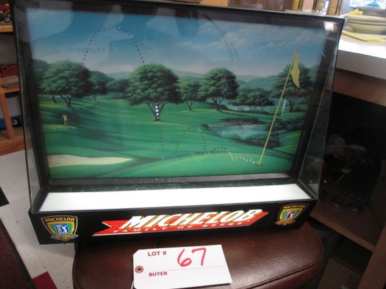 Michelob Golfing Lighted Sign 20" X 16" X 7"
