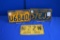 Group Of 3 1950's License Plates: Ohio & Penna State