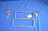 Pair Of Car 1946-48 Gm Accy License Plate Frames W/ Mounts