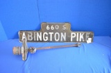 Vintage Street Marker W/ Base, Abington Pike (only 1 Sign)