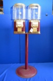 25 Cent Double Candy/nut Dispenser On Stand