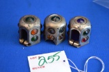 Group Of 3 1920's-30's Dash Light Reflectors