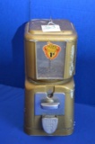 Gold Acorn 1 Cent Counter Top Candy/nut Dispenser W/ Key