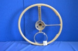 1940's T-bar, Bakelite Chevrolet Steering Wheel W/ Spinner Wheel Opening -