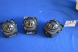 Lot Of 3 Air Guide Compasses, Early 50's, Black In Color