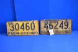 1950 Ohio Farm License Plates