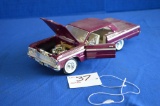 1964 Chevrolet Impala Die Cast Car 1/24 Scale Purple
