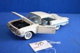 1960 Chevrolet Impala Die Cast Car 1/24 Scale White