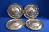 Set Of 4 1948 Chevrolet Accessory Wheel Covers, Pre-owned 16