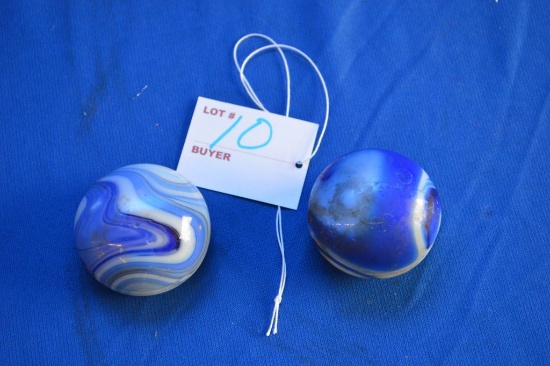 Pair Swirled Marble Gear Shift Knobs