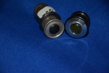 Pair of lighter Knobs: 1 Green Cat Eye and 1 Brown