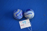 Pair Swirled Marble Gear Shift Knobs