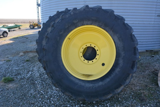 1 - Set Of Floater Tires For John Deere Sprayer, Firestone, 650/65rx38, 90%