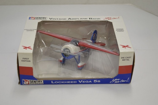 Sentry Hardware Vintage Airplane Bank Lockheed - Vega 5B in Box #35051