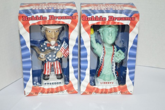 Uncle Sam & Statue of Liberty Bobble Heads
