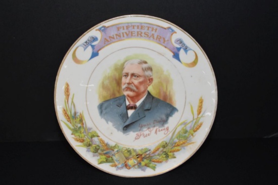 Fred Krug Brewing Co. 50th Anniversary Plate 1859-1909