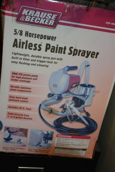 Krause and Becker 5/8 Horsepower Airless Paint Sprayer, NEW IN BOX