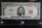 1963 Red $5 Note, UNC 60 in Hard Plastic Display